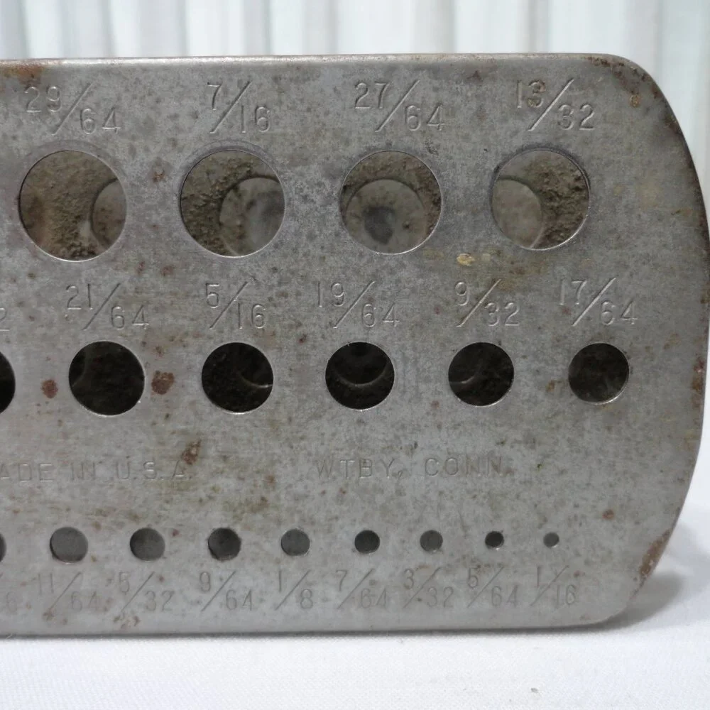 Vintage, RADNOR, Drill Bit Index, Holder, Metal, Made in USA, 1/16 - 1/2